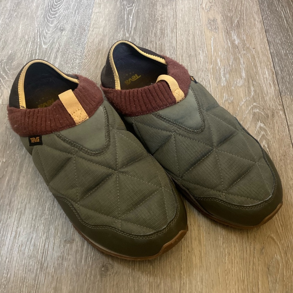 Teva Men's Quilted Slip-Ons - Green and Brown